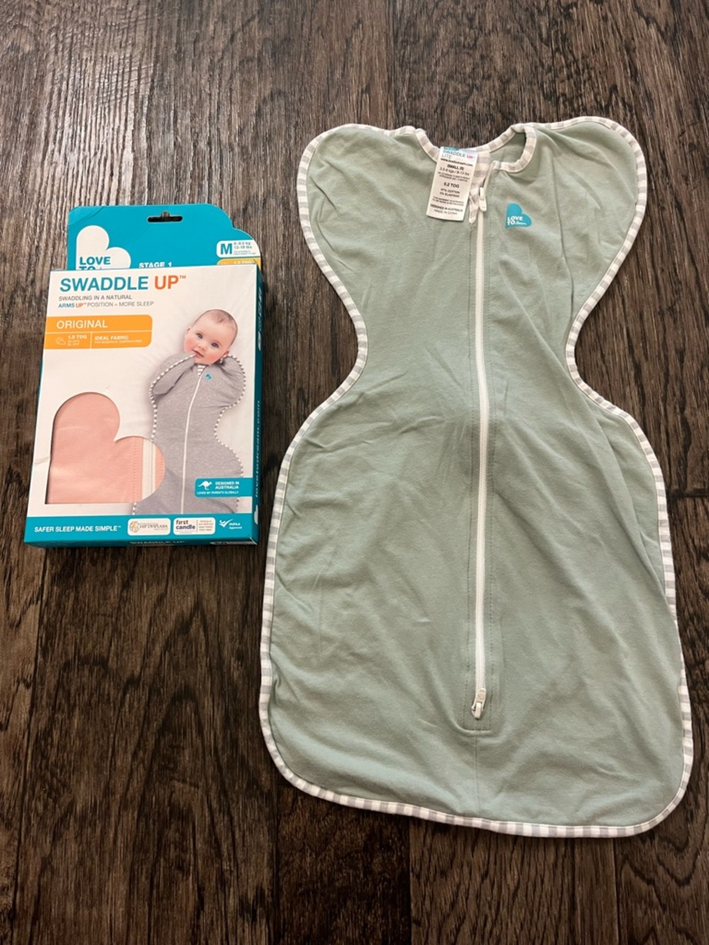 Love to dream Swaddle Up Original - Teal and Orange packaging